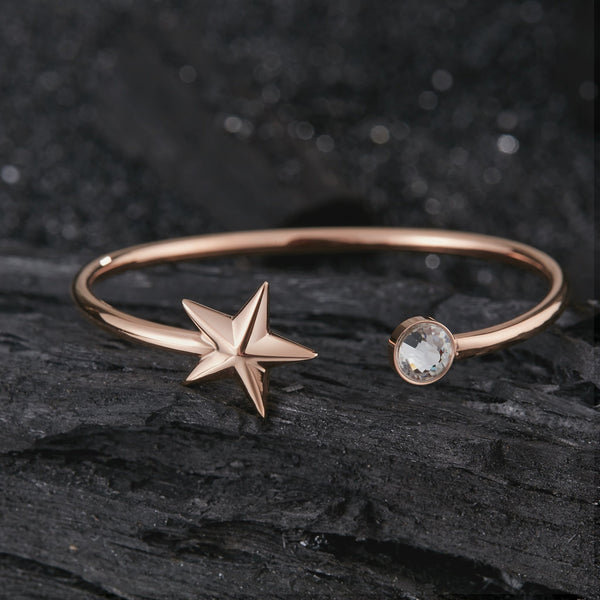 Zink Women's Rose Gold Stainless Steel Bracelet | Zfbg002rgc