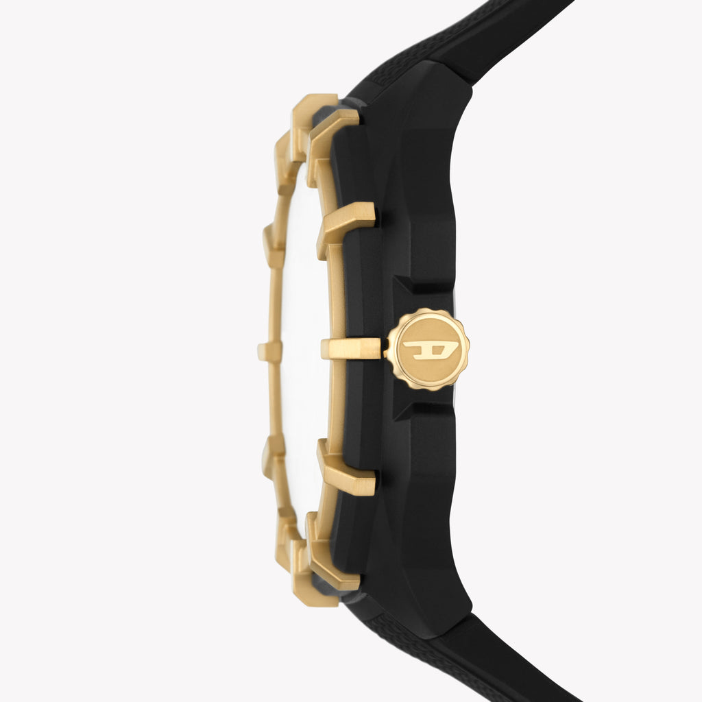 DIESEL DZ1987 BOLD COMMANDER - MEN'S BLACK STAINLESS STEEL WATCH WITH RUGGED LEATHER BAND-i-Watch-2