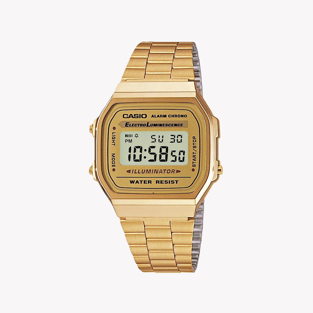CASIO A168WG-9EF ELEGANT TIMEPIECE - UNISEX FASHION WATCH WITH DURABLE METAL STRAP AND MULTIFUNCTIONAL MOVEMENT
