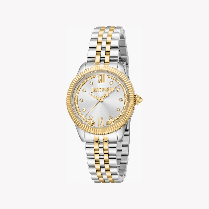 Just Cavalli Women's Two-Tone Watch, Silver Dial | Jc1l315m0085 by i-watch