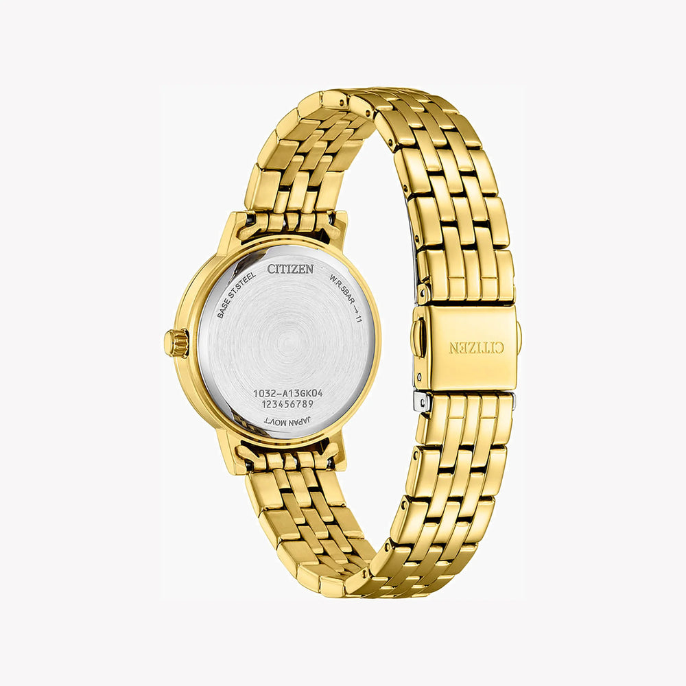 Citizen Women's Gold Watch, White Dial | El3102-50d by i-watch