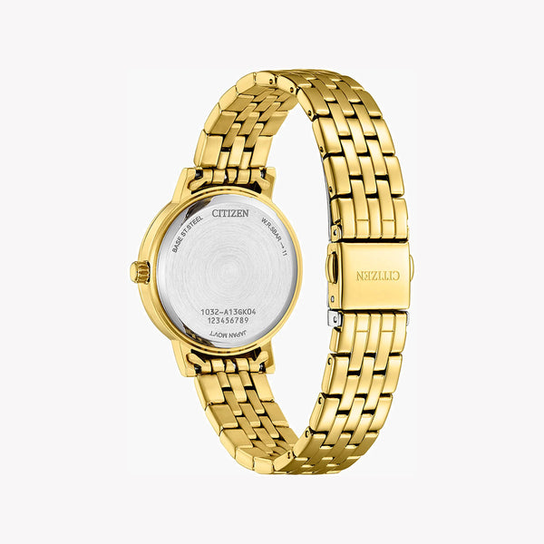 Citizen Women's Gold Watch, White Dial | El3102-50d by i-watch