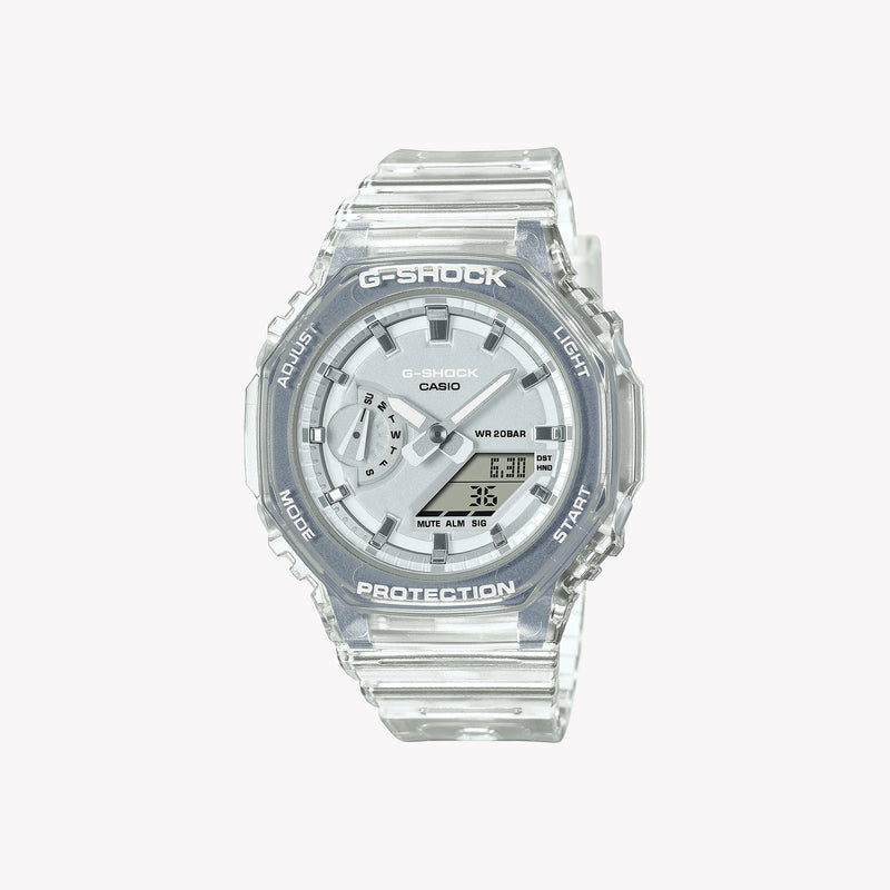 Casio G-Shock Men's Translucent Carbon Watch, White Dial | Gma-S2100sk-7aer by i-watch