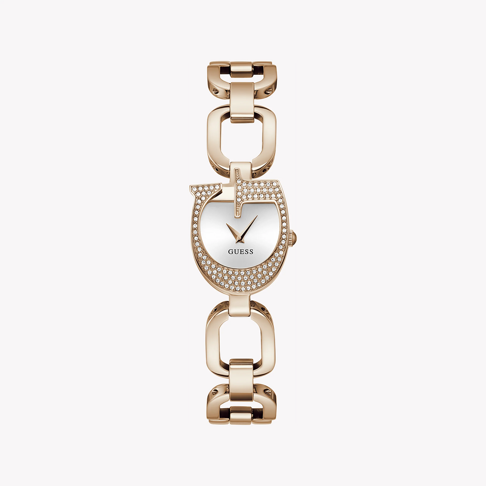 Guess Women's Rose Gold Watch, Silver Dial | Gw0683l3 by i-watch