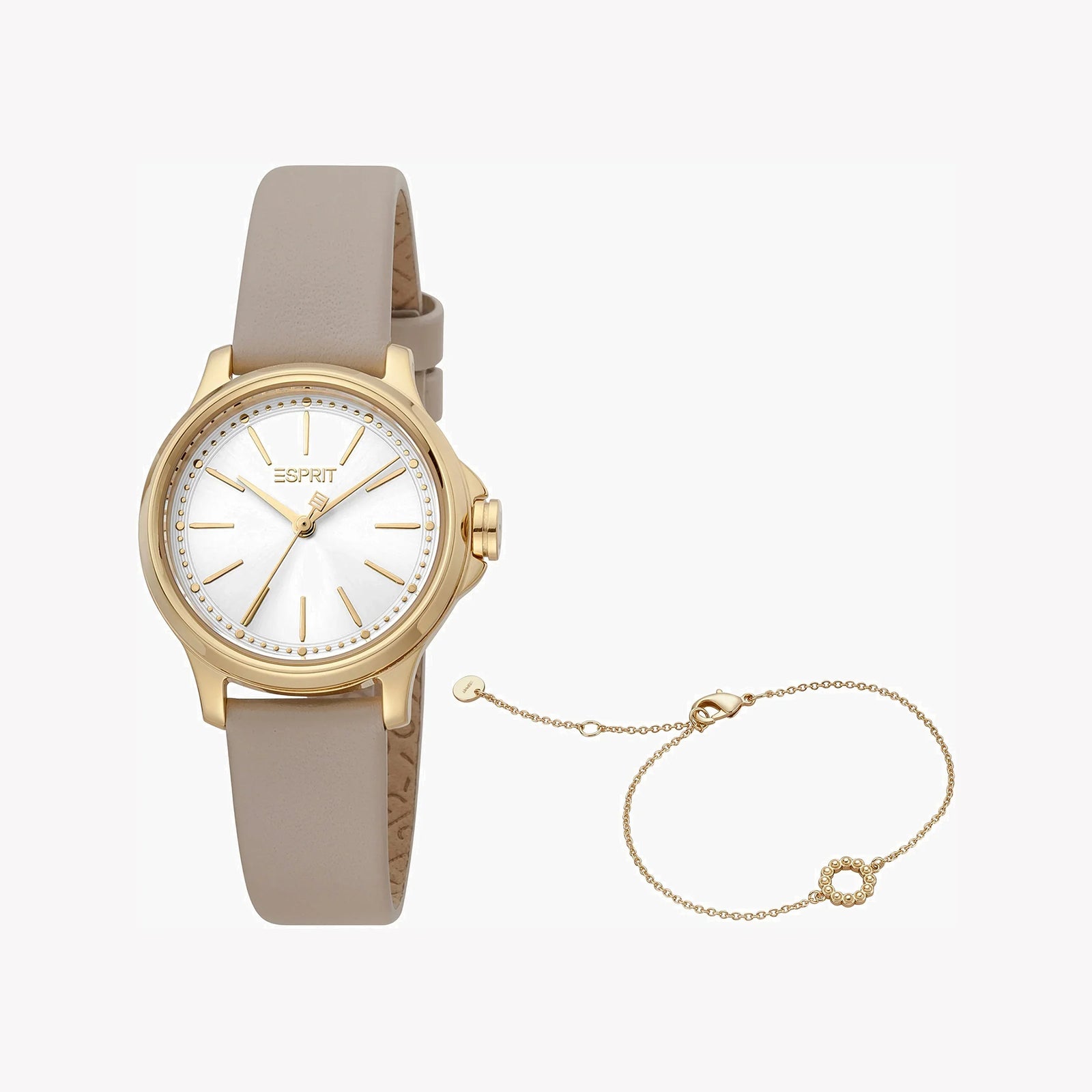 Esprit Women's Brown Leather Watch, Silver Dial | ES1L144L2025 by i-watch