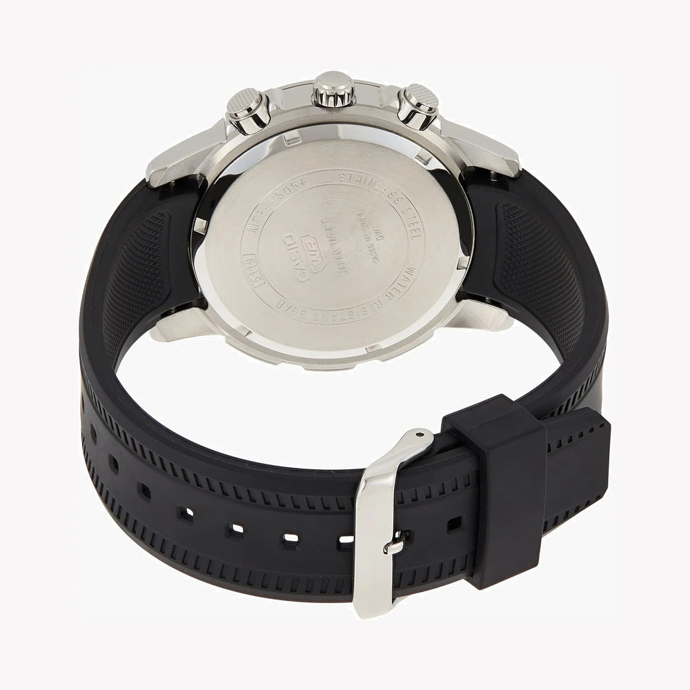 Casio Mtp-E505-1avdf Rugged Elegance - Men's Stylish Sport Watch With Black Dial & Resin Band by i-watch