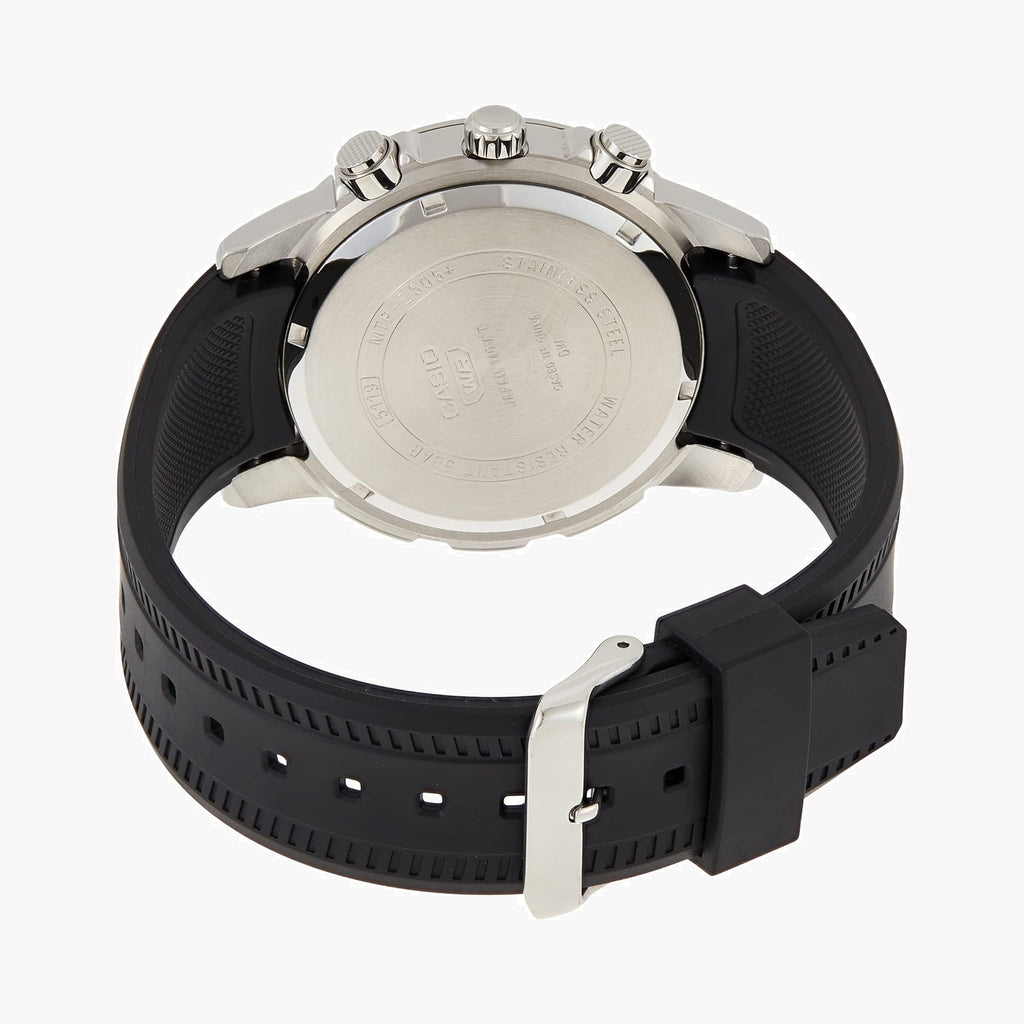 CASIO MTP-E505-1AVDF RUGGED ELEGANCE - MEN'S STYLISH SPORT WATCH WITH BLACK DIAL & RESIN BAND-i-Watch-2