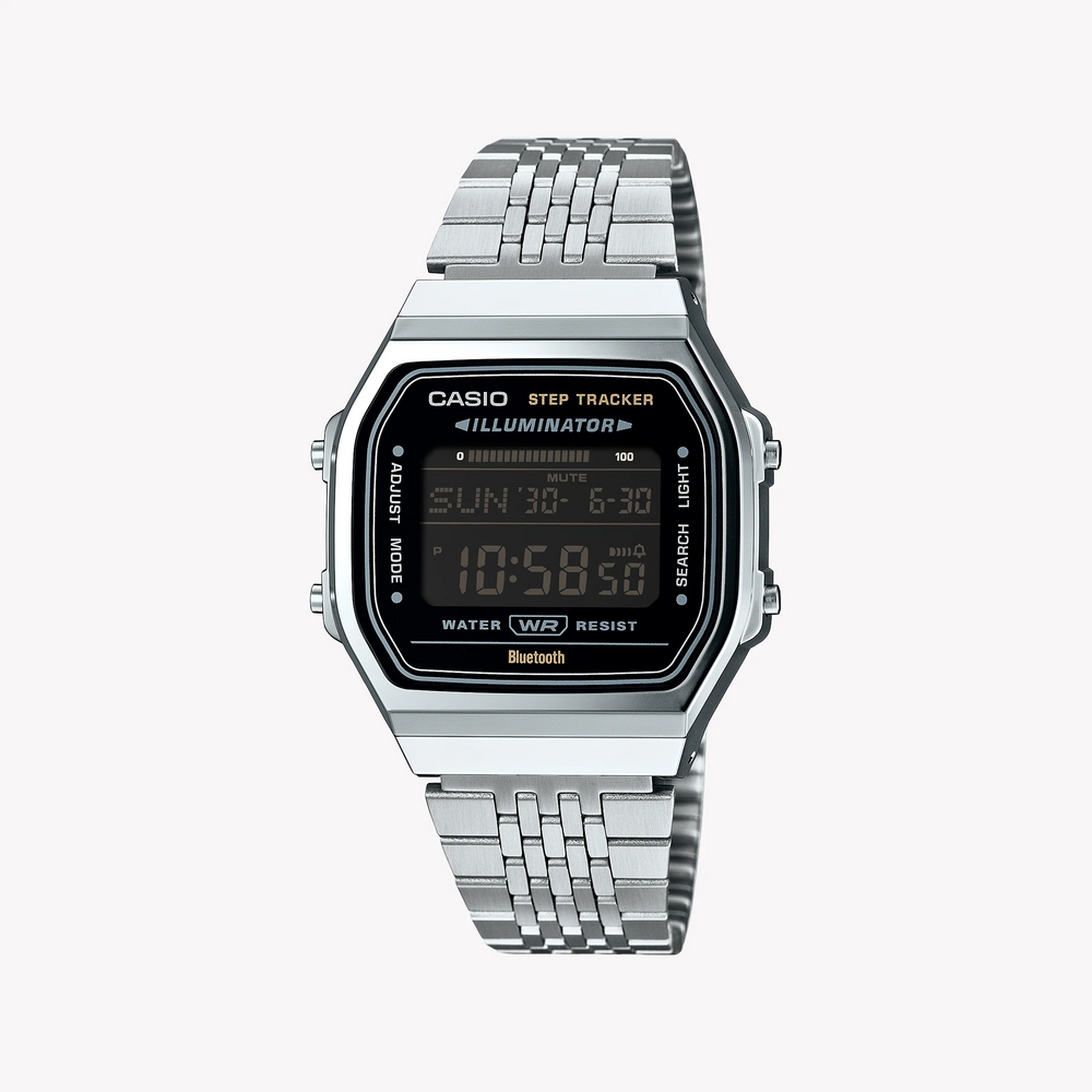 Casio Men's Silver Resin Watch, Black Dial | Abl-100we-1bef by i-watch