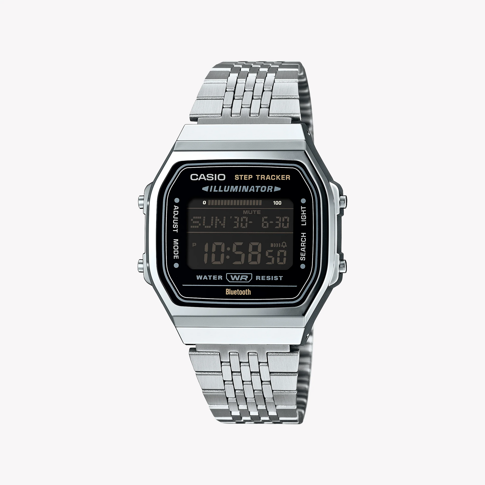Casio Men's Silver Resin Watch, Black Dial | Abl-100we-1bef by i-watch
