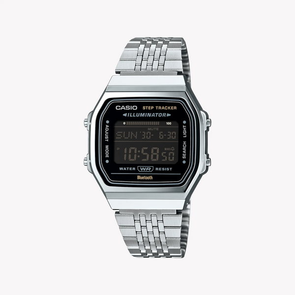 Casio Men's Silver Resin Watch, Black Dial | Abl-100we-1bef by i-watch