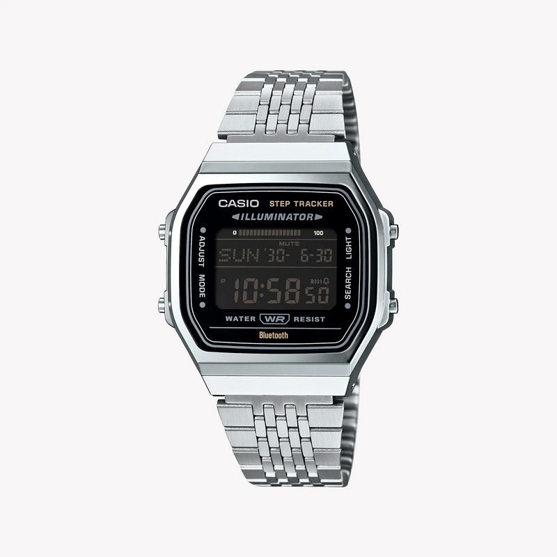 Casio Men's Silver Resin Watch, Black Dial | Abl-100we-1bef by i-watch
