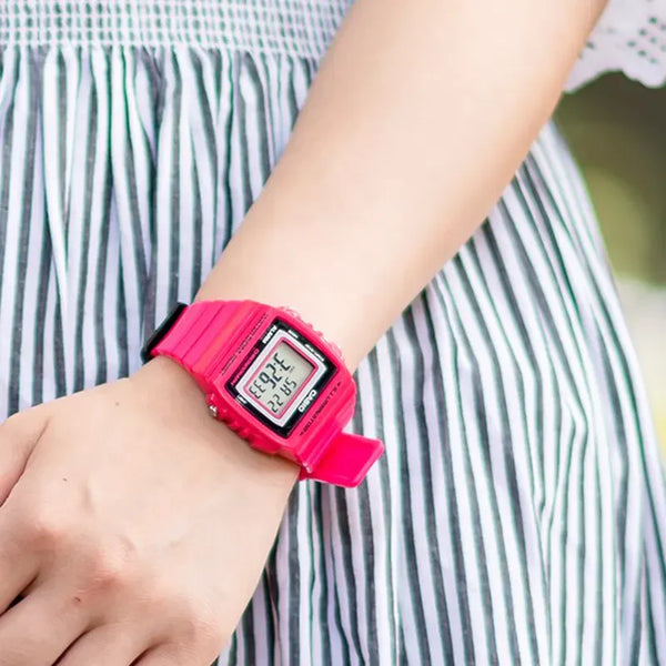 Timeless Innovation Unisex Resin Pink Watch, Digital Display | W-215h-4 by i-watch