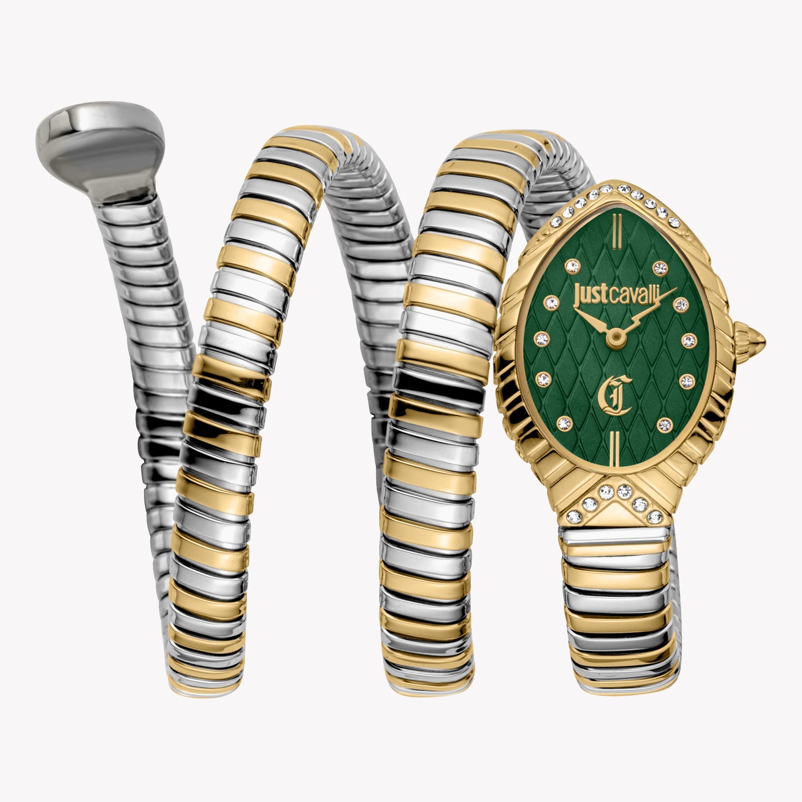 Just Cavalli Women's Two-Tone Watch, Dark Green Dial | Jc1l323m0055 by i-watch