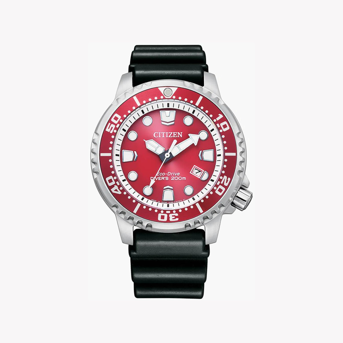 CITIZEN BN0159-15X BOLD PERFORMANCE - STRIKING RED DIAL MEN'S WATCH WITH DURABLE POLYURETHANE BAND