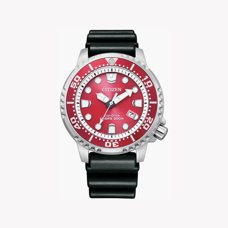 Citizen Bn0159-15x Bold Performance - Striking Red Dial Men's Watch With Durable Polyurethane Band by i-watch
