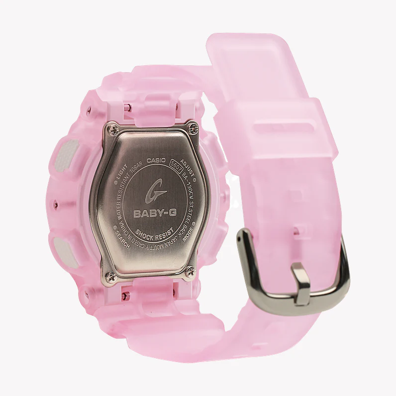 Baby-G Women's Pink Resin Watch, Digital Dial | Ba-130cv-4adr by i-watch