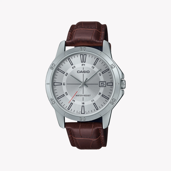 Casio Mtp-V004l-7cudf Classic Adventure - Elegant Men's Watch With Brown Leather Band by i-watch