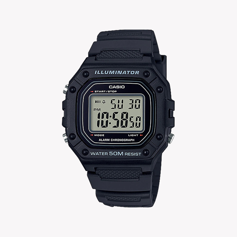 Casio Men's Resin Digital Watch, Black | W-218h-1avdf by i-watch