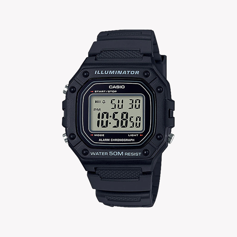 Casio Men's Resin Digital Watch, Black | W-218h-1avdf by i-watch