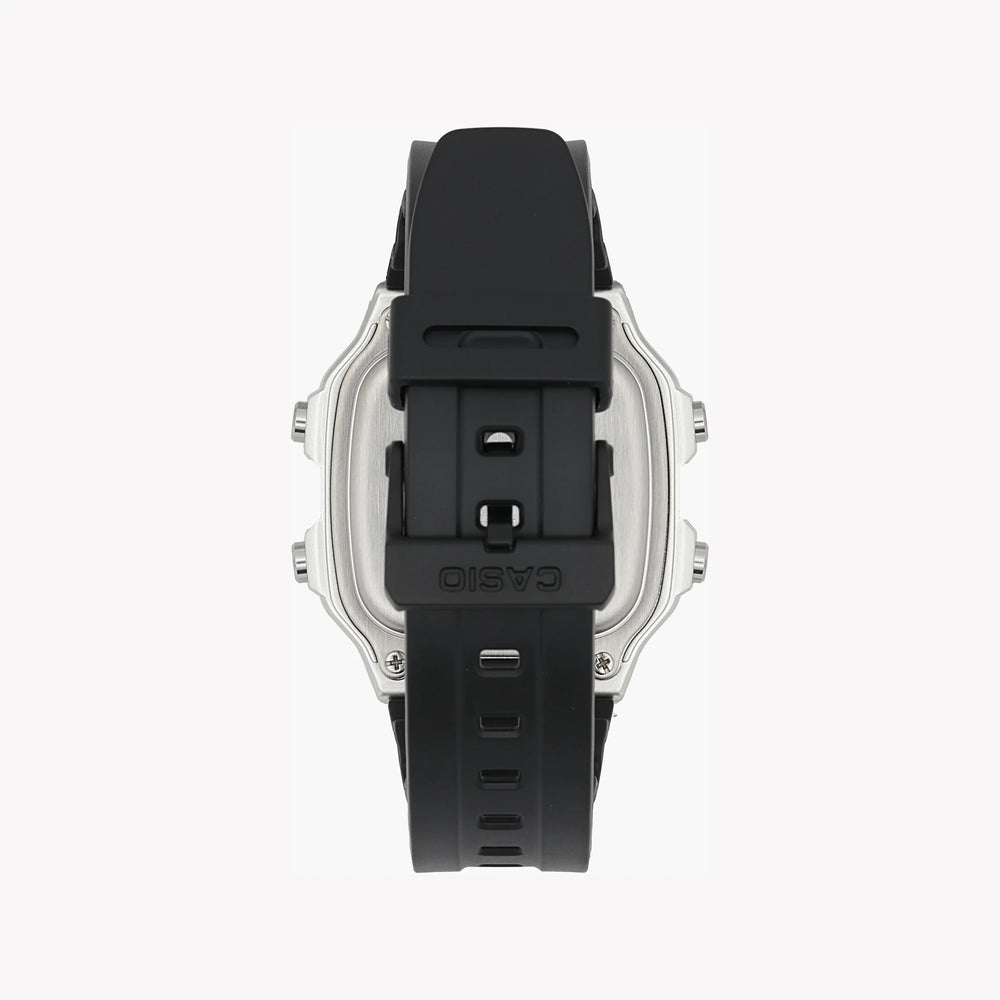 Casio Unisex Silver Stainless Steel Watch, Black Silicone | Ae-1200wh-1cvcf by i-watch
