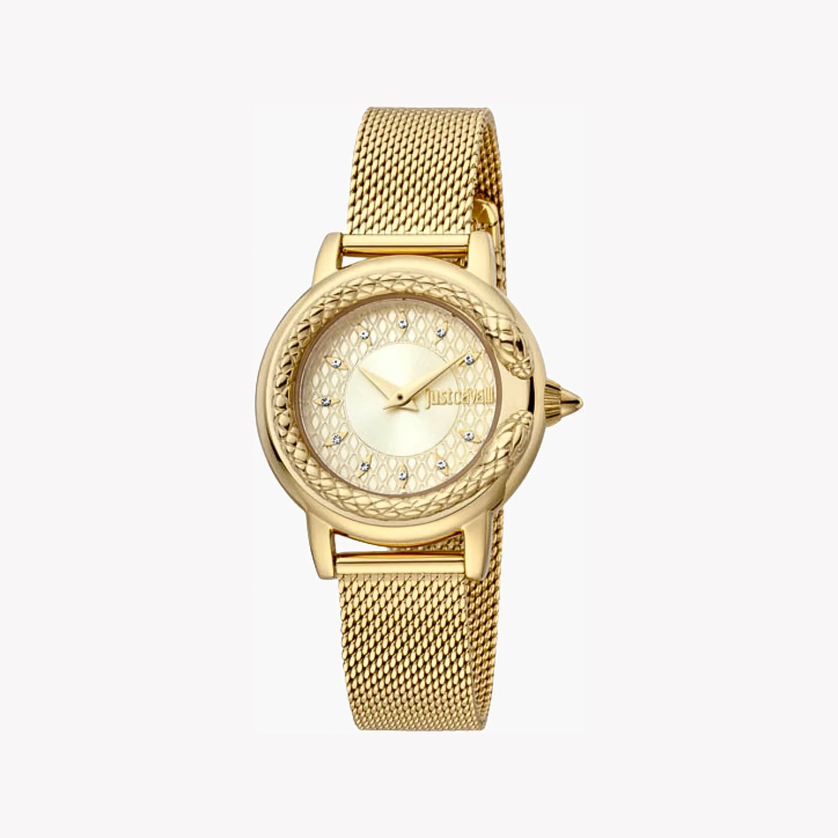 JUST CAVALLI Women's Watch with Gold Stainless Steel Case and Gold Stainless Steel Band