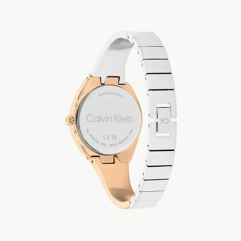 Ck Calvin Klein Women's Rose Gold Watch, Silver Dial | 25200237 by i-watch