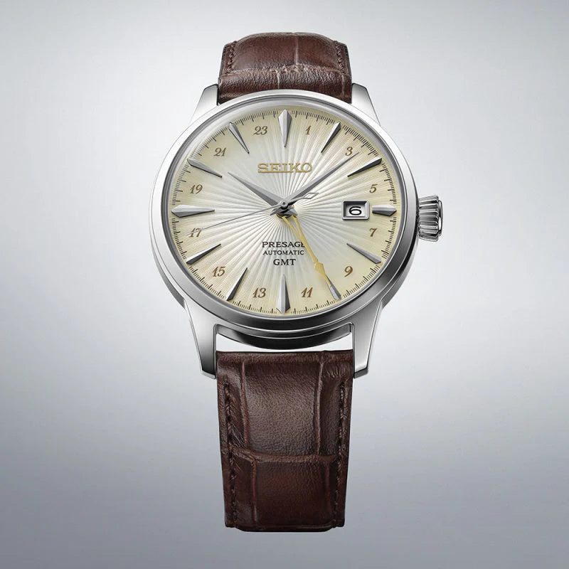 Seiko Men's Silver Watch, Brown Leather Band | Ssk041j1 by i-watch