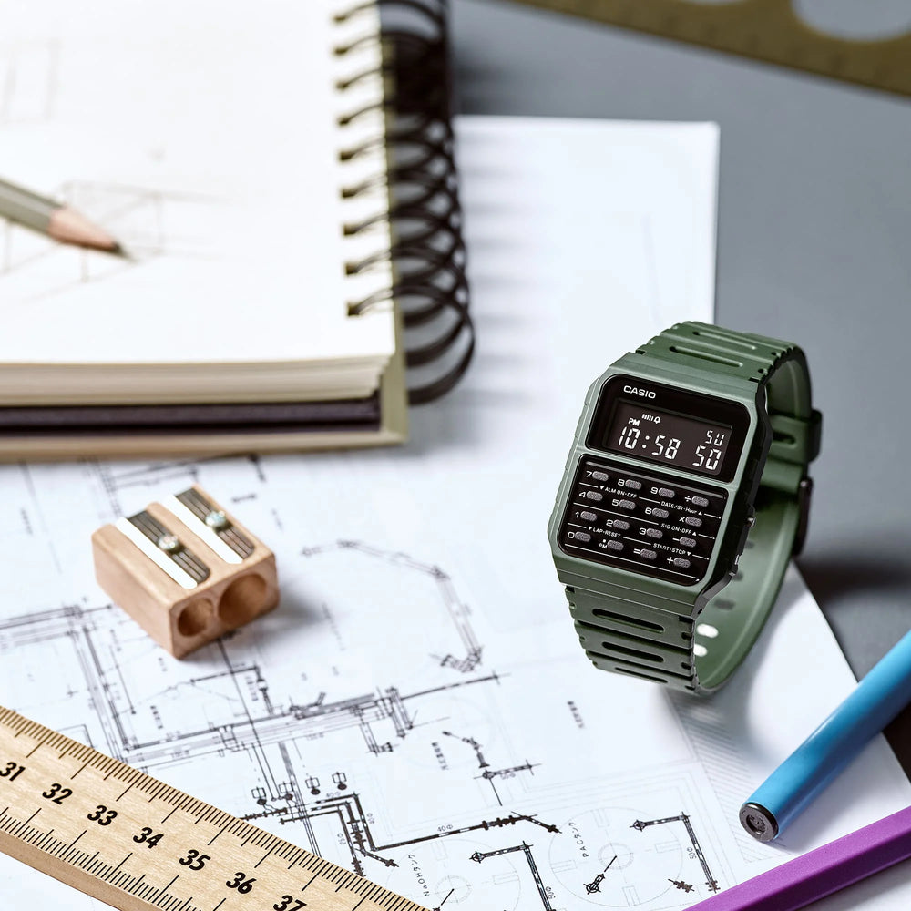 Casio Men's Green Resin Watch, Digital | Ca-53wf-3bdf by i-watch
