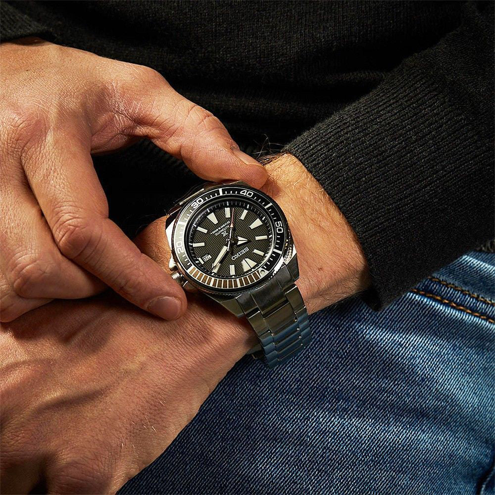 Seiko Men's Silver Stainless Steel, Black Dial | Srpf03k1 by i-watch