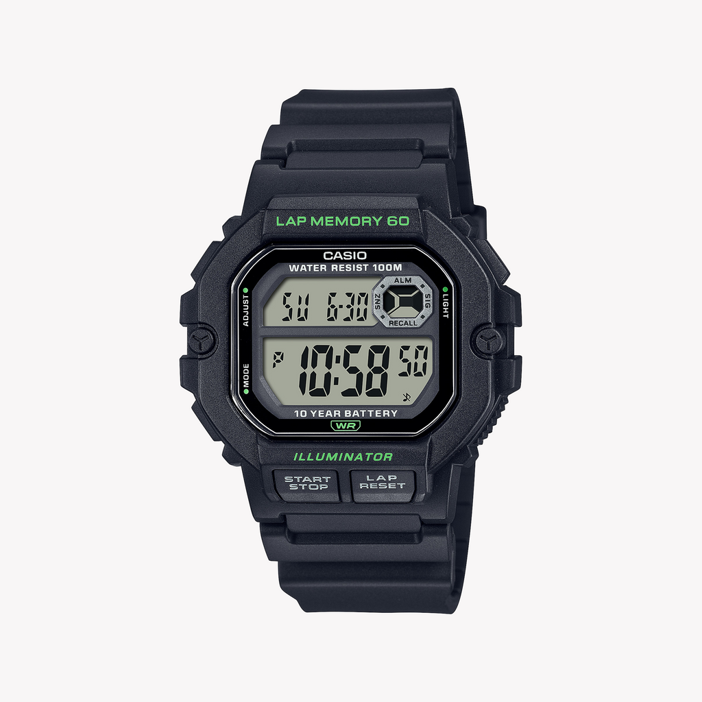 CASIO WS-1400H-1AVCF ADVENTURE READY - MEN'S SPORTY BLACK RESIN WATCH WITH WATER RESISTANCE