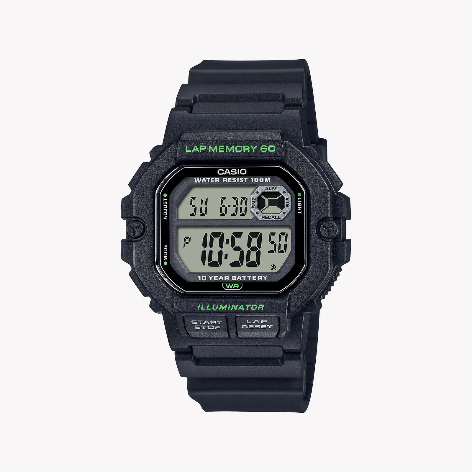 CASIO WS-1400H-1AVCF ADVENTURE READY - MEN'S SPORTY BLACK RESIN WATCH WITH WATER RESISTANCE
