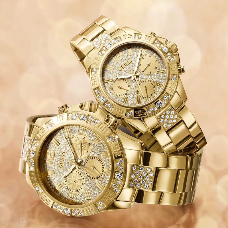 Guess Women's Gold Stainless Steel Watch, Champagne Dial | Gw0771l2 by i-watch