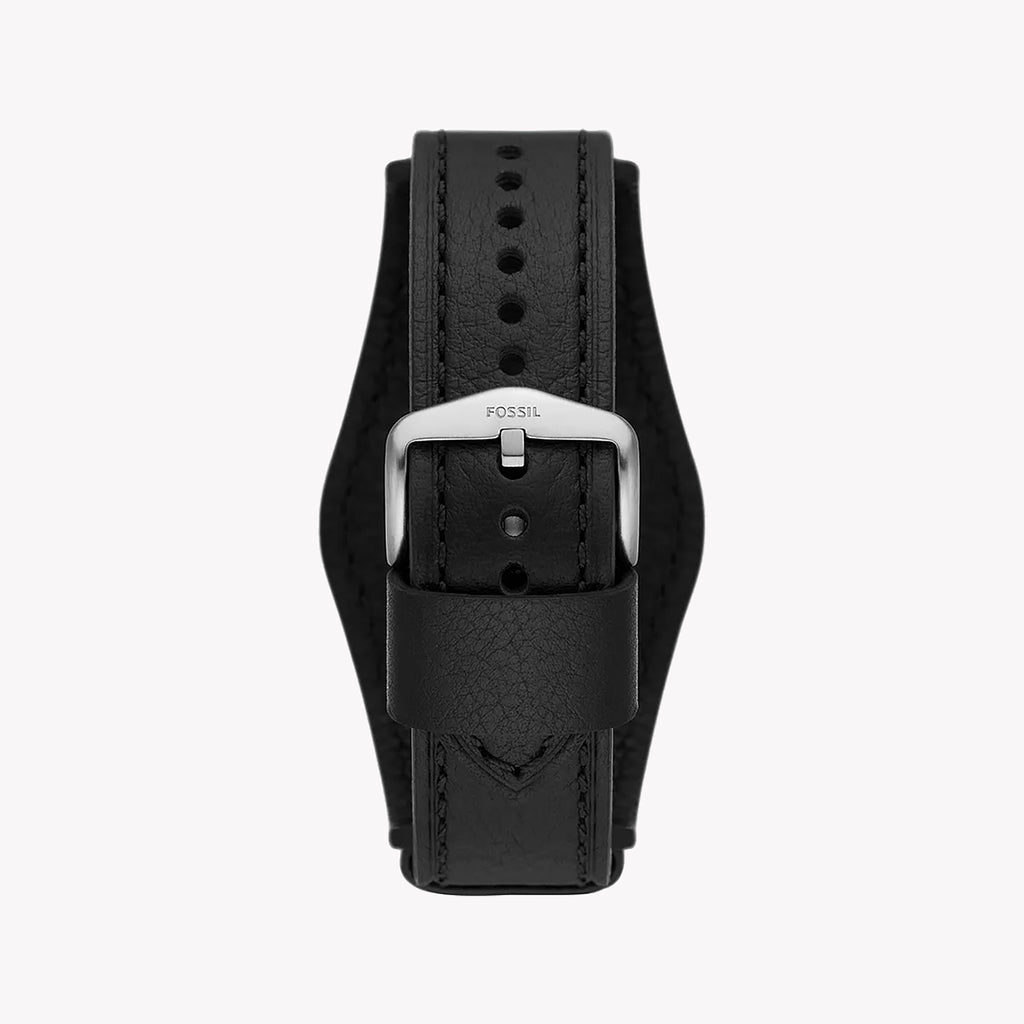 FOSSIL FS5921 TIMELESS ELEGANCE - SOPHISTICATED MEN'S WATCH WITH SILVER CASE & BLACK LEATHER STRAP-i-Watch-3