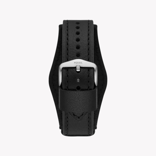 Fossil Men's Silver Watch, White Dial, Black Leather | Fs5921 by i-watch