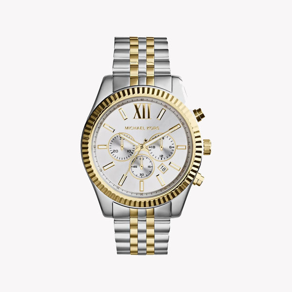 Michael Kors Men's Silver-Gold Watch, Stainless Steel | Mk8344 by i-watch
