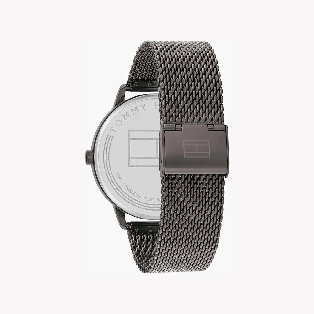 Tommy Hilfiger Men's Grey Stainless Steel Watch, Blue Dial | 1674782 by i-watch