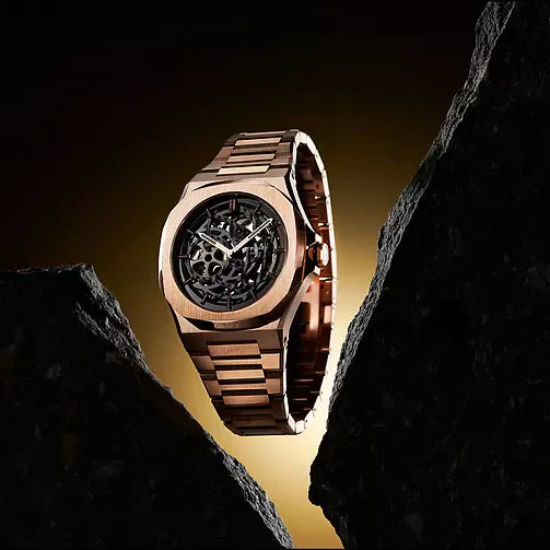 D1 MILANO Men's Rose Gold Watch, Black Dial | D1-SKBJ12 by i-watch