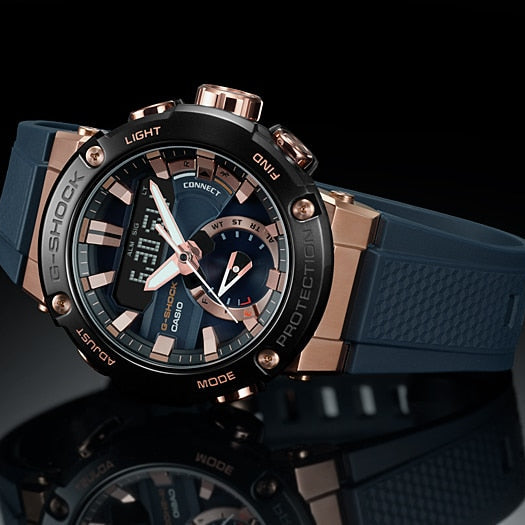 CASIO G-SHOCK GST-B200G-2ADR - BOLD ELEGANCE MEN'S WATCH WITH ROSE GOLD & BLACk RESIN BAND-i-Watch-5