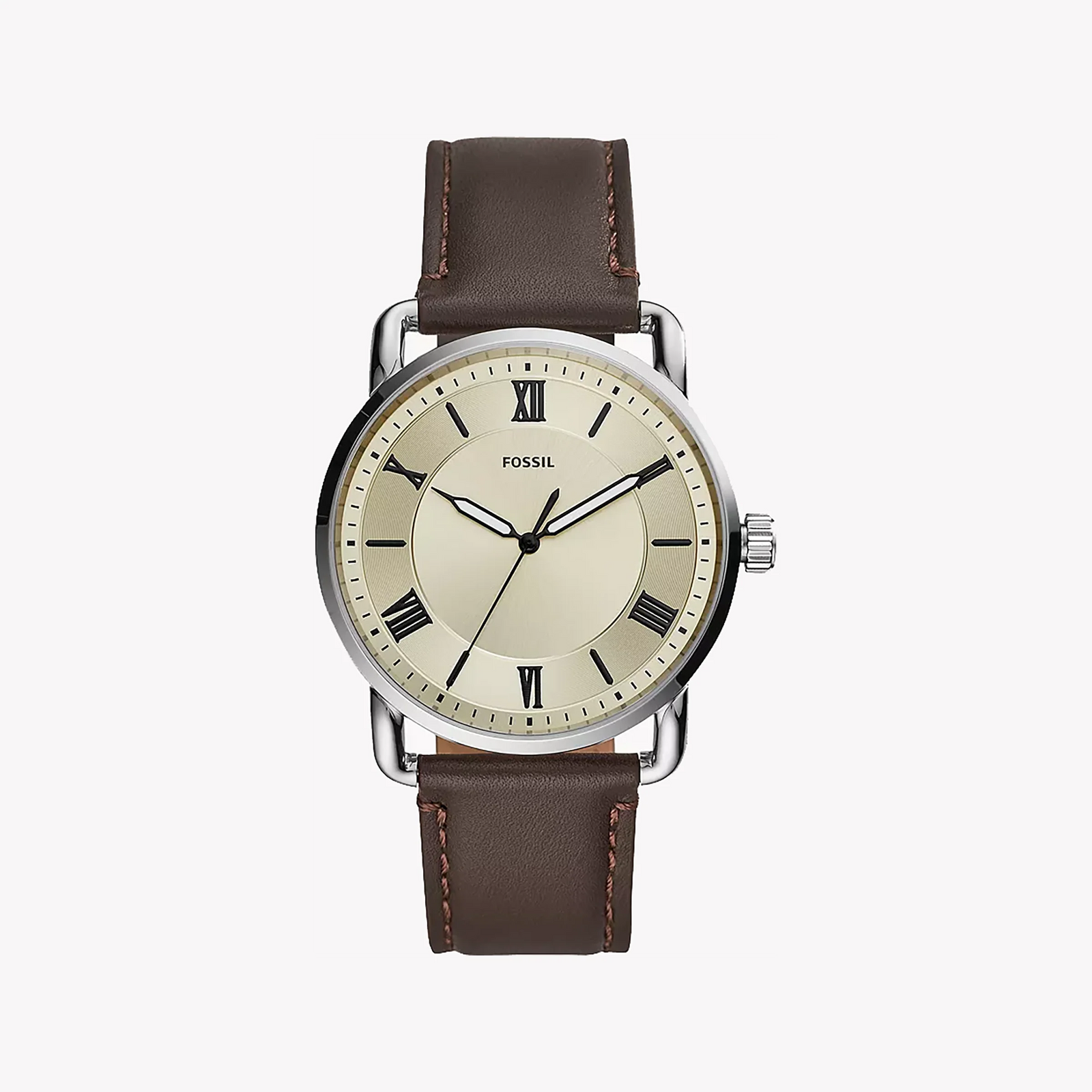Fossil Men's Silver Stainless Steel, Brown Leather | Fs5663 by i-watch