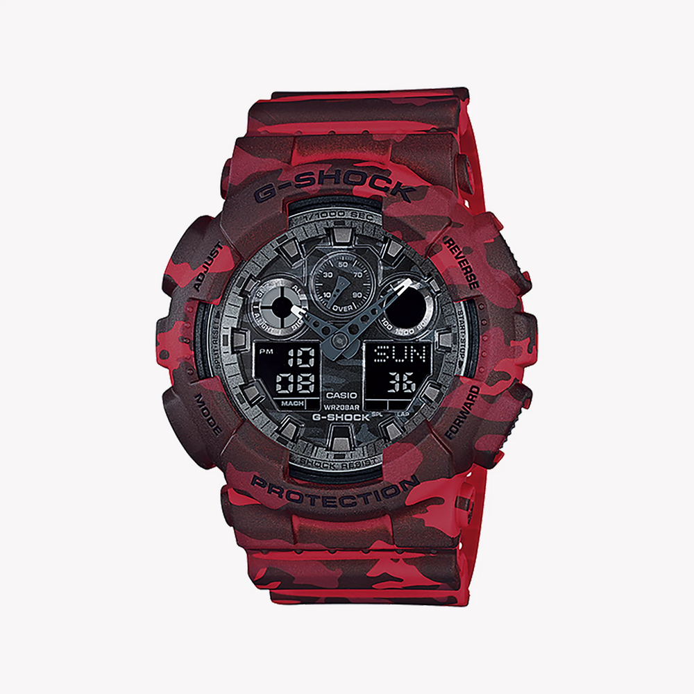 Casio G-Shock Ga100cm-4a Bold Red Fusion - Men's Tough & Stylish Timepiece by i-watch