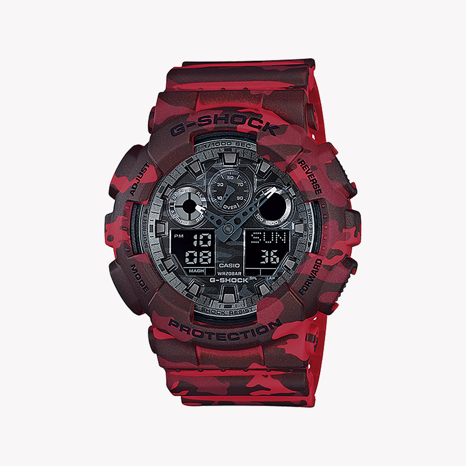 Casio G-Shock Ga100cm-4a Bold Red Fusion - Men's Tough & Stylish Timepiece by i-watch