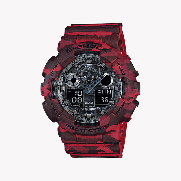 Casio G-Shock Ga100cm-4a Bold Red Fusion - Men's Tough & Stylish Timepiece by i-watch