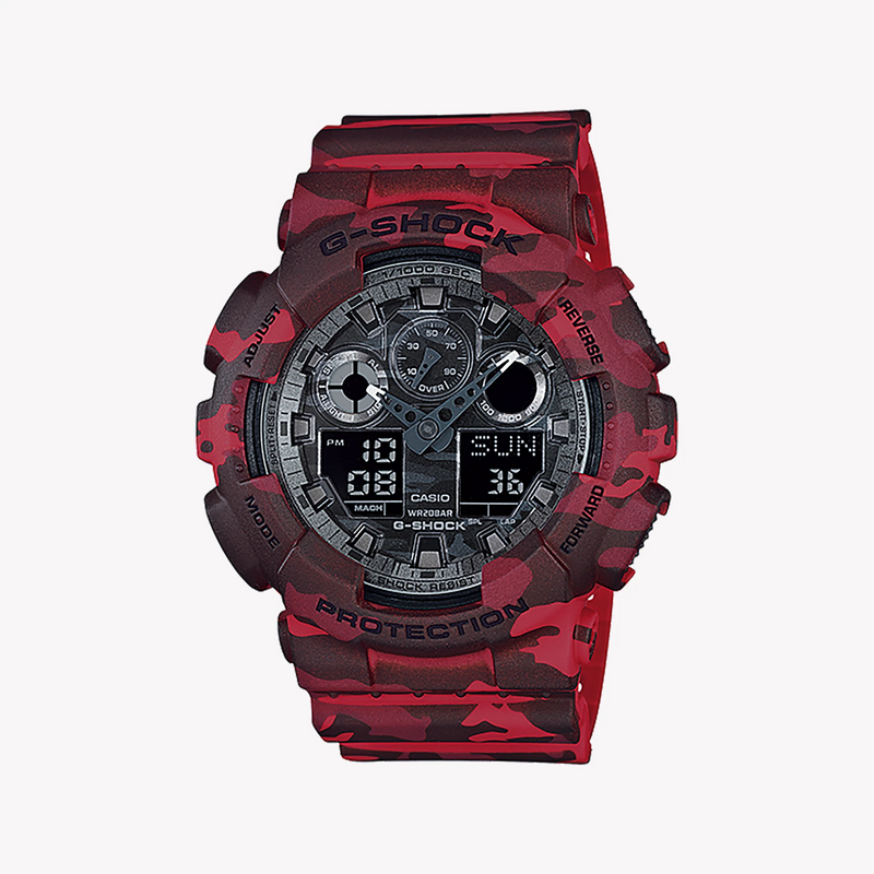 Casio G-Shock Ga100cm-4a Bold Red Fusion - Men's Tough & Stylish Timepiece by i-watch
