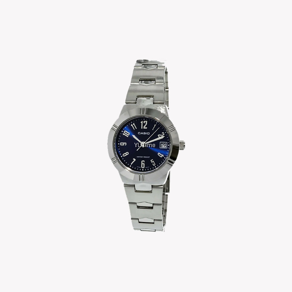 Timeless Elegance Women's Silver Watch, Blue Dial | Ltp-1241d-2a2df by i-watch