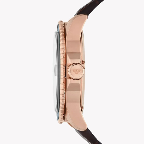 Emporio Armani Men's Rose Gold Watch, Blue Dial | Ar11556 by i-watch