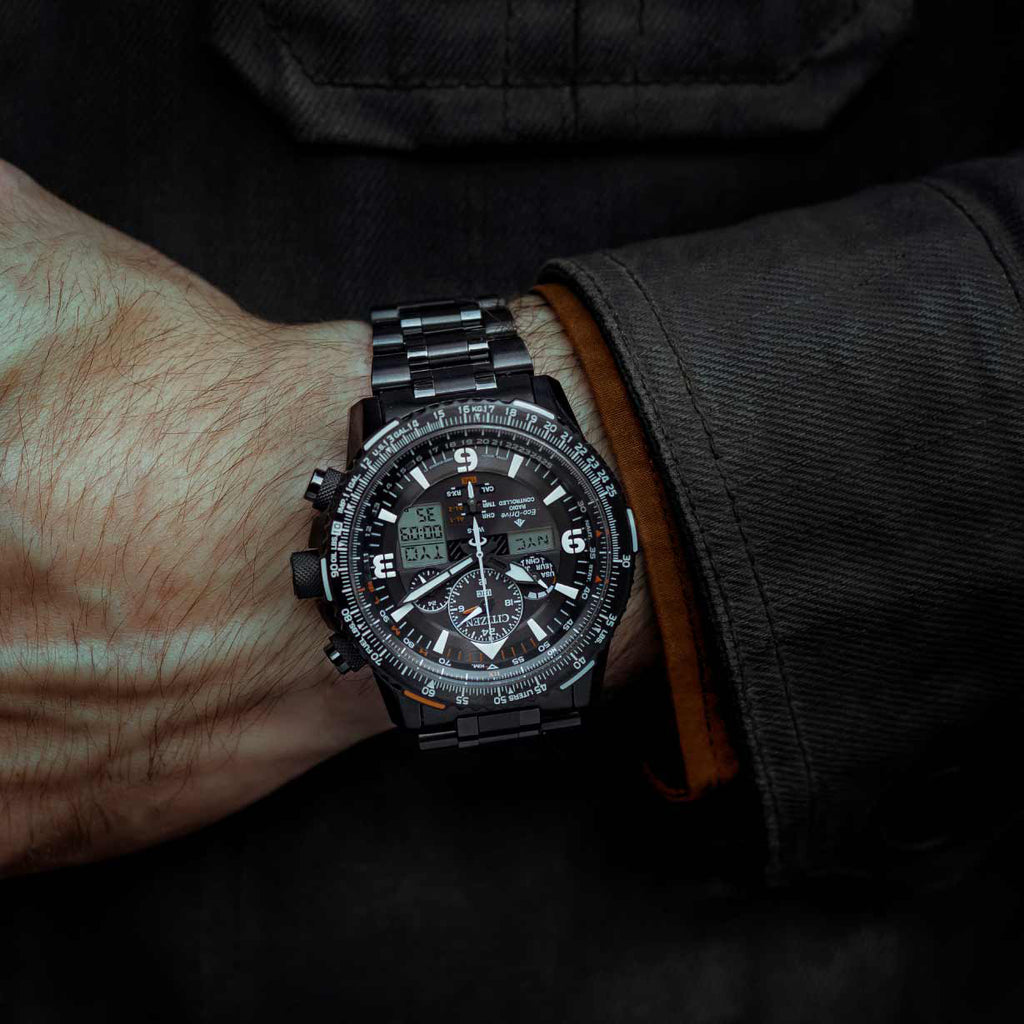 CITIZEN ECO-DRIVE JY8085-81E BLACK DUAL TIME MEN'S WATCH - INNOVATIVE PERFORMANCE & STYLE-i-Watch-5