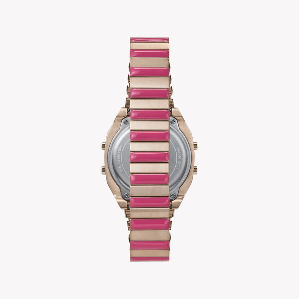 Timex Women's Rose Gold-Tone Watch, Pink Accents | T80 by i-watch