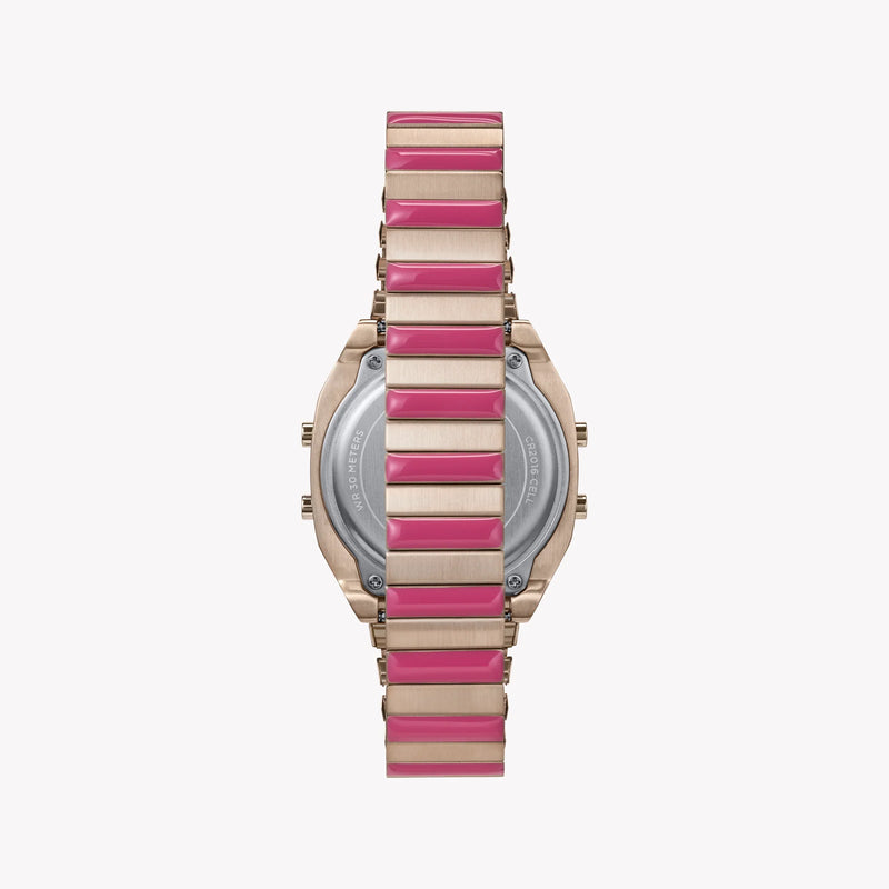 Timex Women's Rose Gold-Tone Watch, Pink Accents | T80 by i-watch