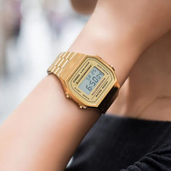 Casio Unisex Gold Resin & Stainless Steel Watch, Digital | A168wg-9w by i-watch