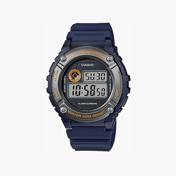 Casio W-216h-2bvdf Sporty Elegance - Active Lifestyle Digital Men's Watch With Sleek Black Resin And Precision Features by i-watch